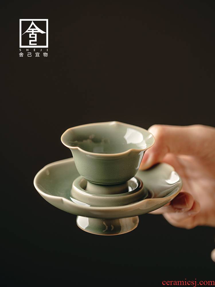 The Self - "appropriate content manual pattern master cup set of mat celadon master cup best sample tea cup, restore ancient ways kunfu tea