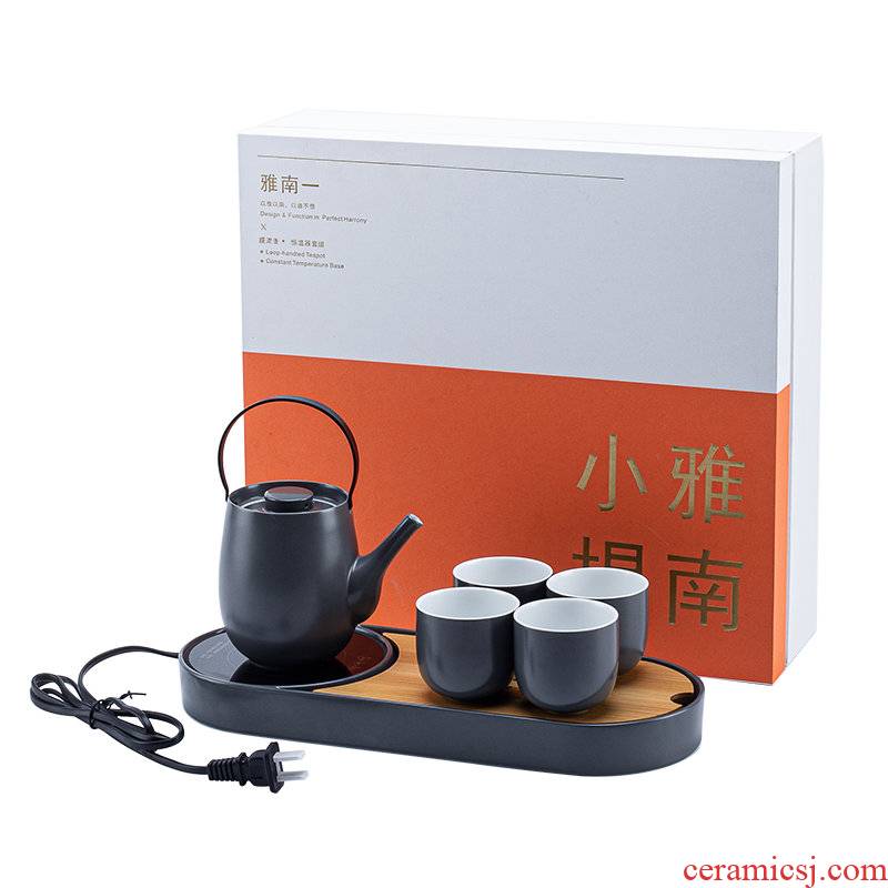 Japanese girder pot of warm tea set of kung fu tea set, small group office carry water with glass ceramic cups
