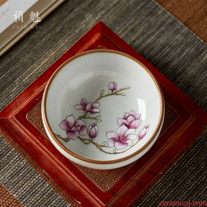 Shot incarnate the ru up kung fu tea set sample tea cup draw yulan pu - erh tea cups of jingdezhen ceramics master cup single CPU