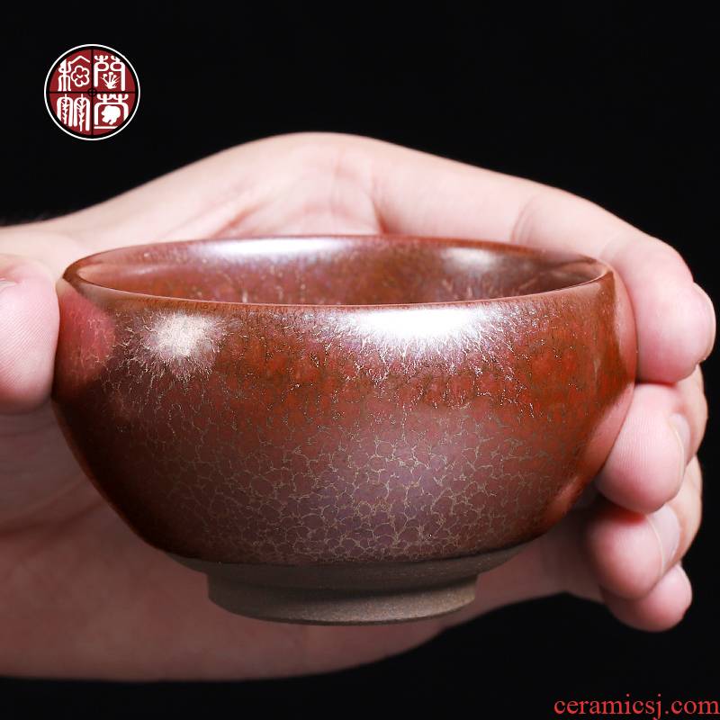 Build light tea tea set a single Mosaic gold dragon scale grain iron tyres, large household ceramic cups kung fu master sample tea cup