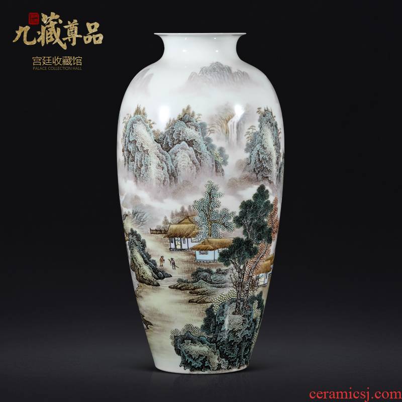 The Master of jingdezhen ceramic vase hand - made pastel scenery figure of new Chinese style living room TV cabinet decorative furnishing articles arranging flowers