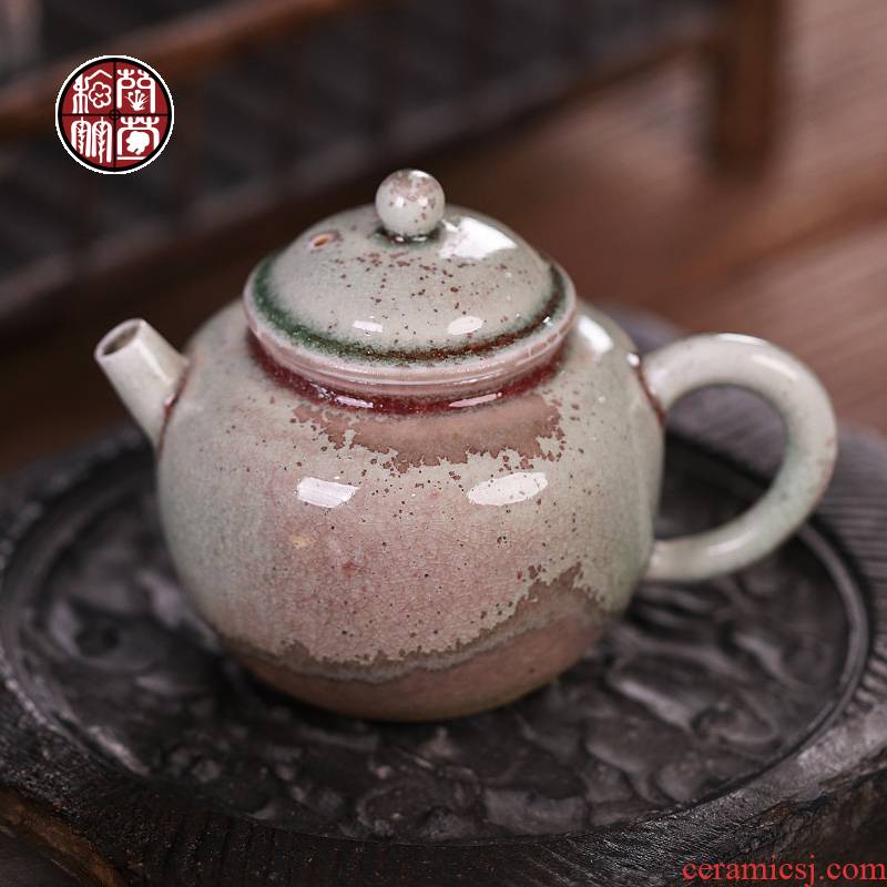 Ceramic masters who the plant ash little teapot one kung fu tea set single pot cracked by hand can have tea