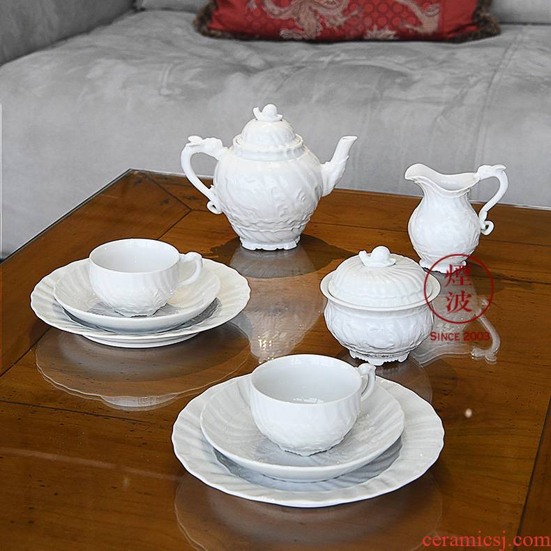 German MEISSEN porcelain mason pure white swan, embossed series coffee tea cups and saucers suits for