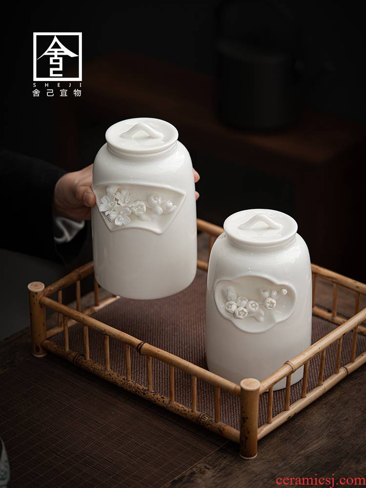 The Self - "appropriate content manually caddy fixings pinch flower seal pot receives ceramic POTS retro white porcelain storage tank storage tanks