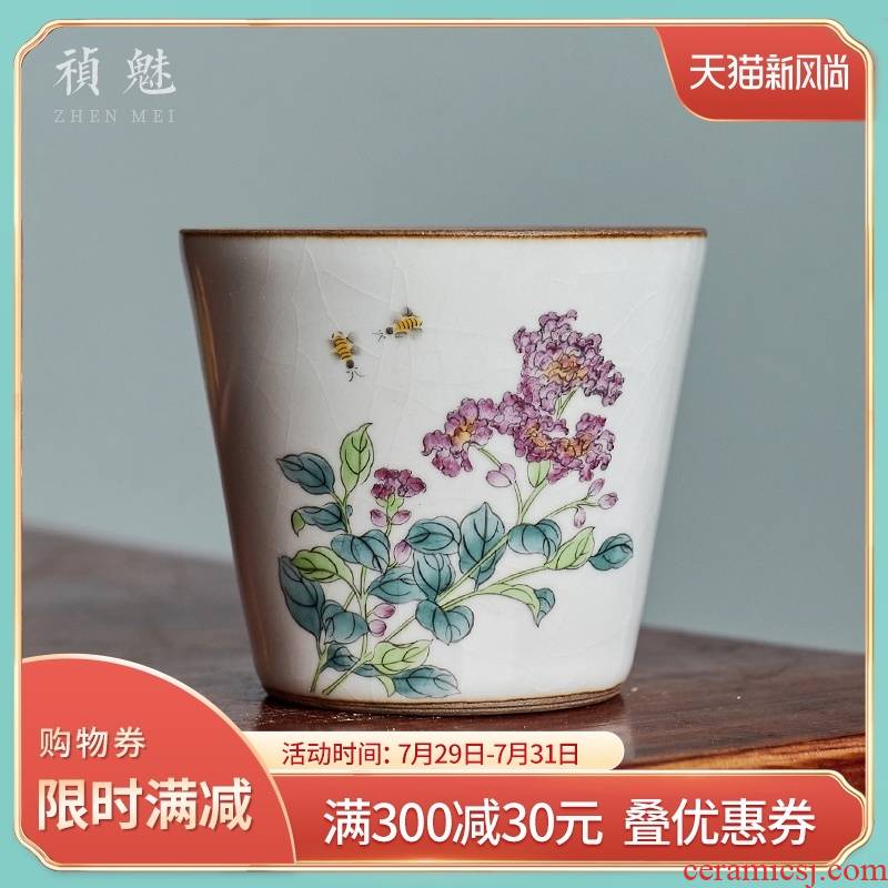 Shot incarnate your up hand - made slicing can raise of jingdezhen ceramic cups kung fu tea set sample tea cup master cup single CPU