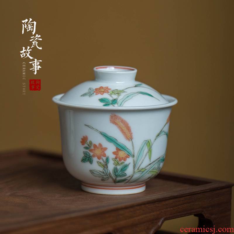 High - end checking hand - made ceramic story town tureen three tureen single spring back to tureen