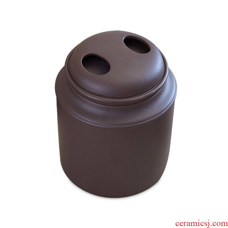 Qiao mu tea yixing purple sand tea pot purple manual pu - erh tea to wake the barrel receives large seal red POTS