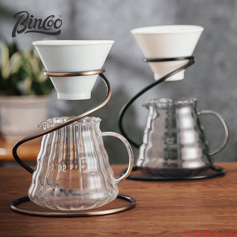 Bincoo hand filter glass ceramic filter coffee cup coffee filter coffee pot hand suit a good filter glass shelves