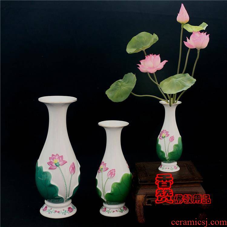 For vase lotus Buddha ceramic bottle before Buddha guanyin Buddha net For vase For Buddha place vases, bottles of temple