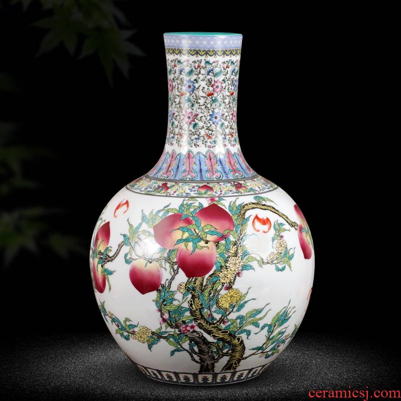 Jingdezhen ceramic antique hand - made vases furnishing articles sitting room flower arranging new Chinese style household adornment porcelain arts and crafts