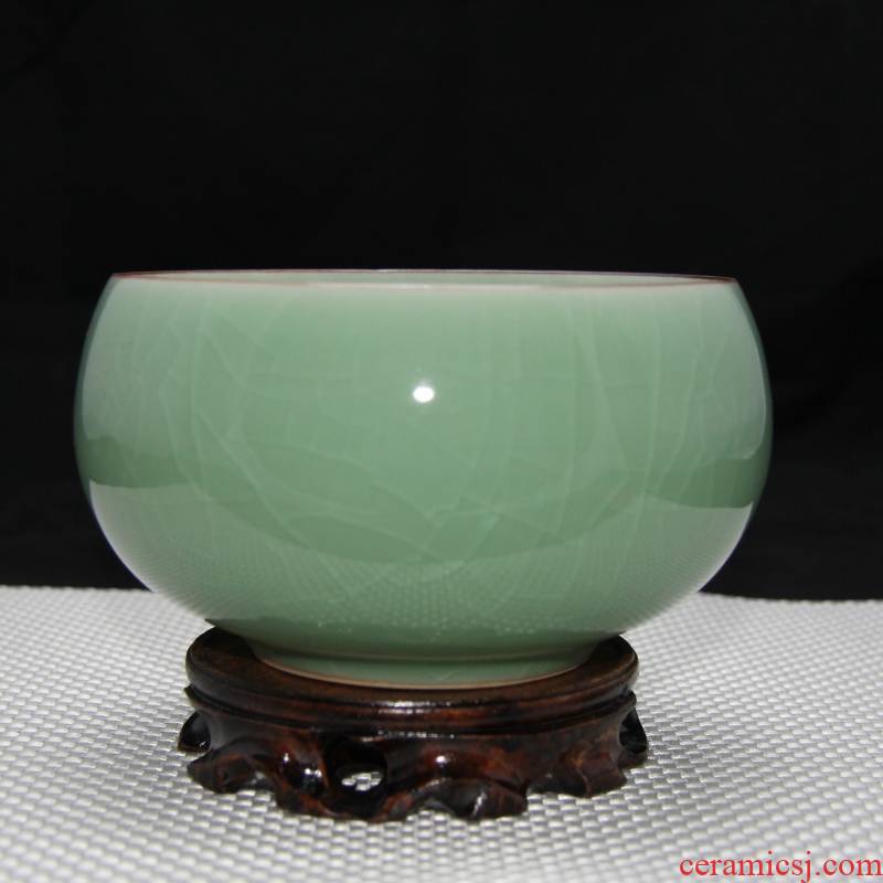 Qiao mu brother longquan celadon up celadon bowls pen XiCha furnishing articles rainbow such as bowl washing bowl of soup bowl chaos hand bowl of green