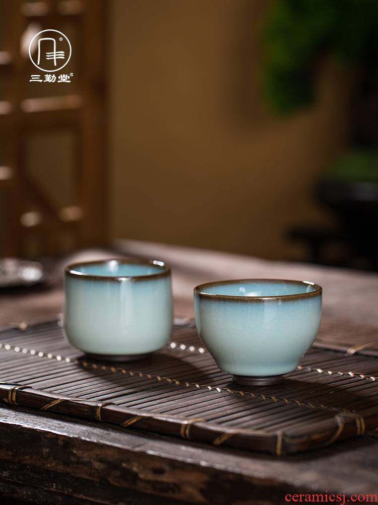 Three frequently don high - end masters cup sample tea cup single cup of jingdezhen ceramic up cup Chinese kung fu tea set