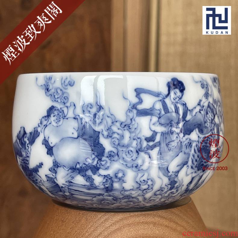 Those jingdezhen blue and white cloud com.lowagie.text.paragraph 9 wonderful hand burn about nine paragraphs stack hole, the wu is empty ocean 's eight quit cup