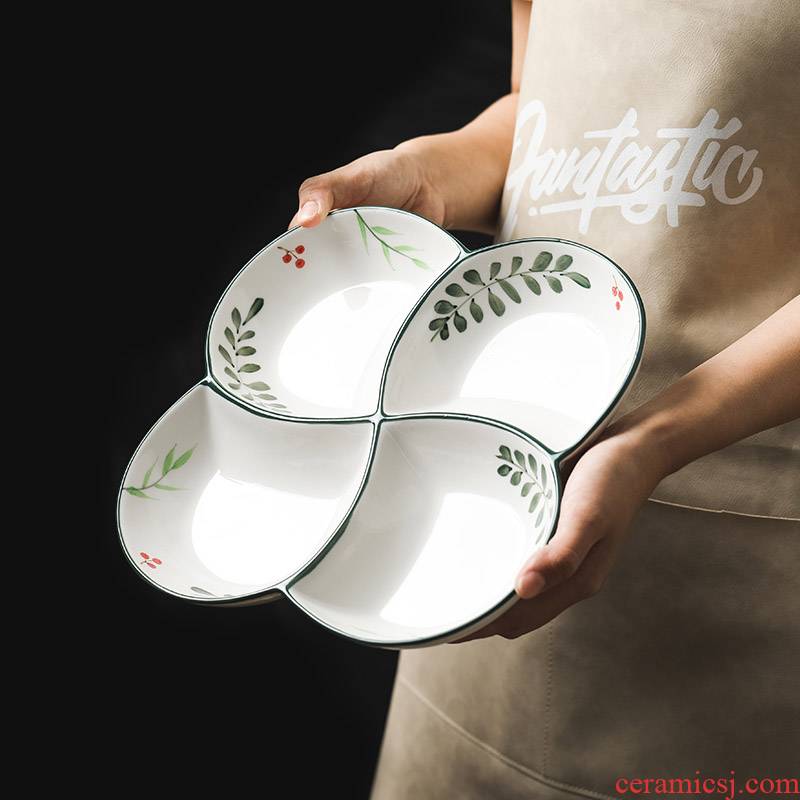 Utsuwa Nordic plate frame plate one food tableware ceramics meal plate creative salad plate plate
