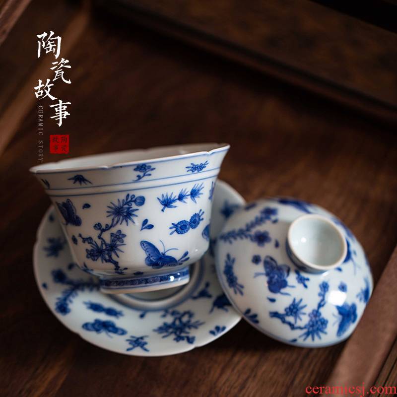 High - end checking hand - made ceramic story town tureen three tureen single recent kwai expressions using tureen