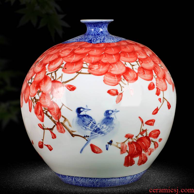 Jingdezhen ceramics new Chinese hand - made of blue and white porcelain vase furnishing articles home sitting room ark adornment handicraft