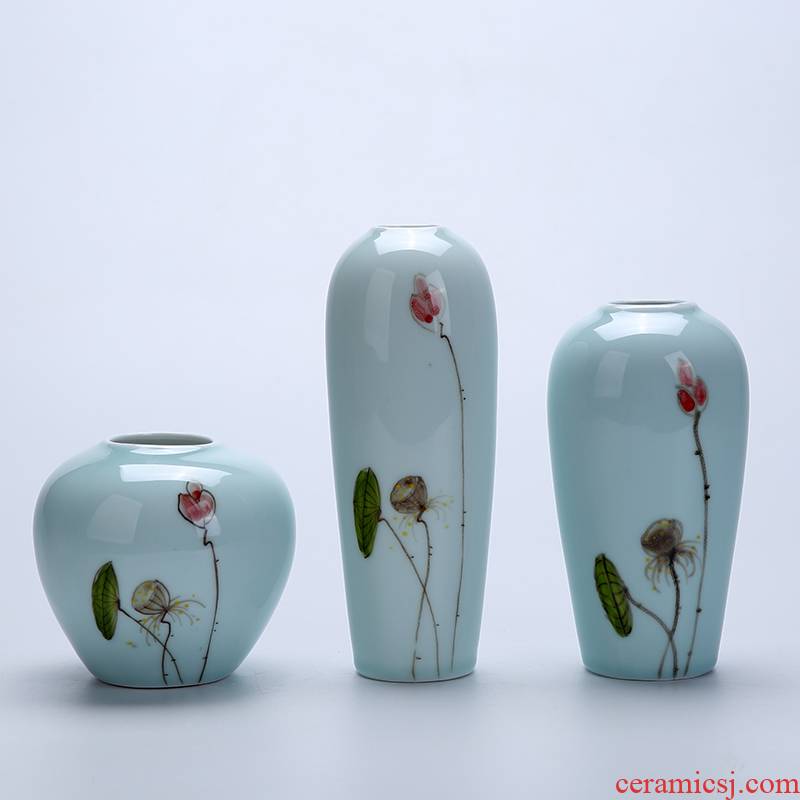 Jingdezhen ceramic flower flower implement small vase ikebana art home furnishing articles sitting room porch TV ark, adornment