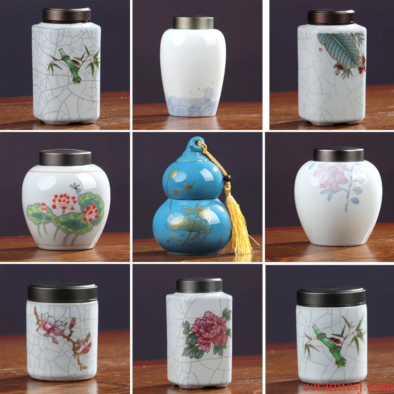 Ceramic household seal tea pot with cover tea boxes portable individuality creative fashion storage pot pu 'er tea