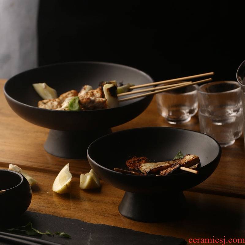 Qiao mu DY creative Japanese ceramics high dish home snack dish restaurant dish pastry dishes dessert dish bowl