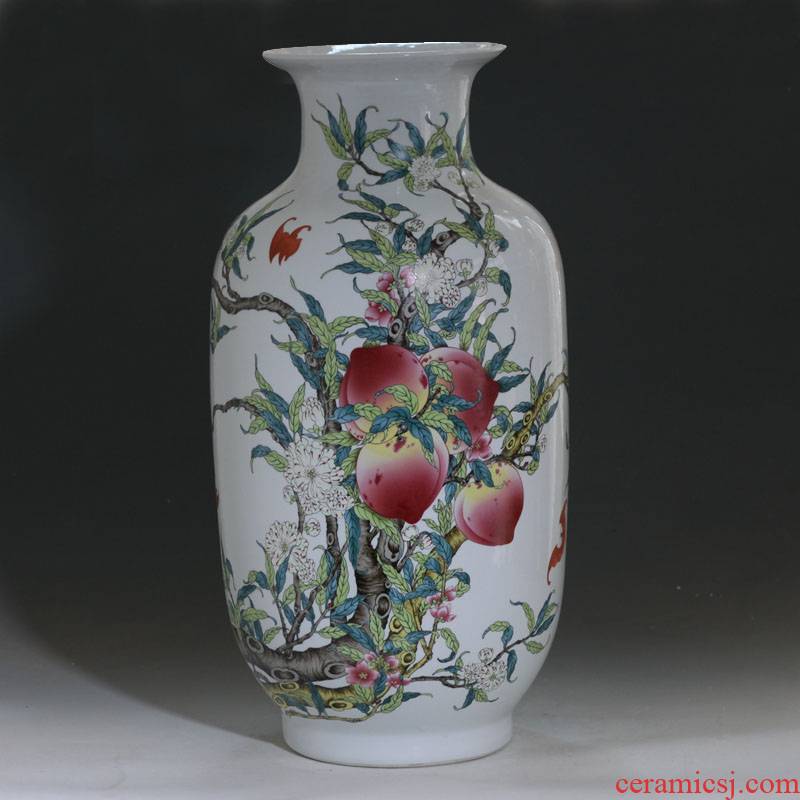 Jingdezhen 60 cm high xiantao porcelain vase decoration color idea gourd xiantao porcelain vase