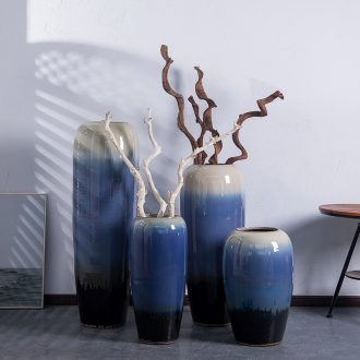 American modern European Mediterranean POTS of large vases, pottery and porcelain vases, three-piece villa clubhouse furnishing articles