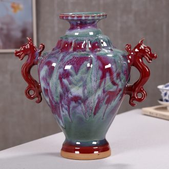 Creative hand-painted large vase furnishing articles ceramic Chinese style restoring ancient ways in new wine flower vase sitting room adornment