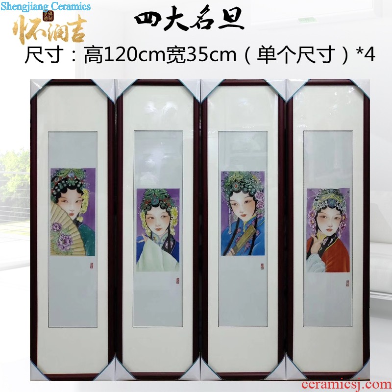 Jingdezhen ceramics hand-painted porcelain plate paintings of Chinese style home sitting room porch mural painting background wall adornment