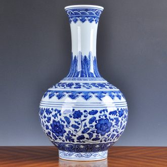 Famous hand-painted ceramic vase of blue and white porcelain A quick Jingdezhen ceramics furnishing articles business gifts gifts