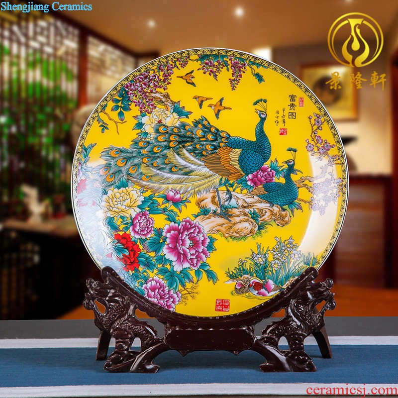 Jingdezhen ceramics landscape paintings of blue and white porcelain vases, the sitting room TV ark wine decorations furnishing articles household act the role ofing is tasted