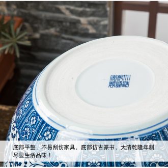 Jingdezhen ceramics furnishing articles household decorations hanging dish Chinese blue and white porcelain arts and crafts rich decorative plate