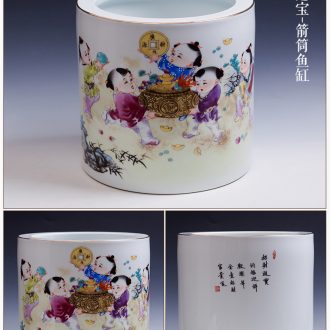 Jingdezhen ceramics antique landscape of blue and white porcelain vase flowers in contemporary household living room decoration decoration