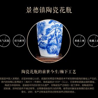 Jingdezhen blue and white porcelain vase bound branch lotus ceramics from pomegranate bottles of modern home decoration handicraft furnishing articles