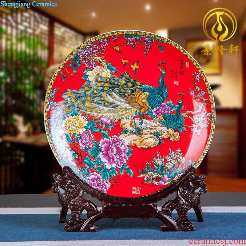 Jingdezhen ceramics flower vase creative modern new Chinese style home sitting room adornment TV ark furnishing articles