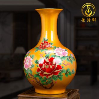 Jingdezhen ceramics vase furnishing articles flower arranging three-piece home sitting room ark adornment of blue and white porcelain furnishing articles