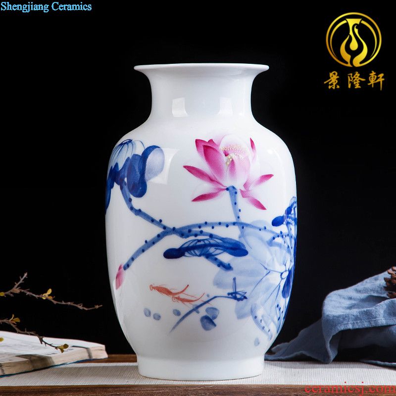 Jingdezhen ceramics hand-painted antique Chinese blue and white porcelain vase furnishing articles contracted household act the role ofing is tasted the sitting room of handicraft