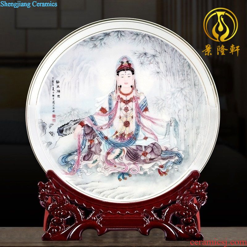Jingdezhen ceramics sun yat-sen as ornamental decoration hanging dish home sitting room office wine adornment furnishing articles
