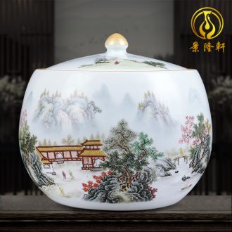 Jingdezhen ceramics vase pastel color blue and white porcelain dou home sitting room adornment is placed crafts flower arrangement