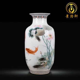 Jingdezhen ceramics large vases, boreal Europe style colored enamel home furnishing articles