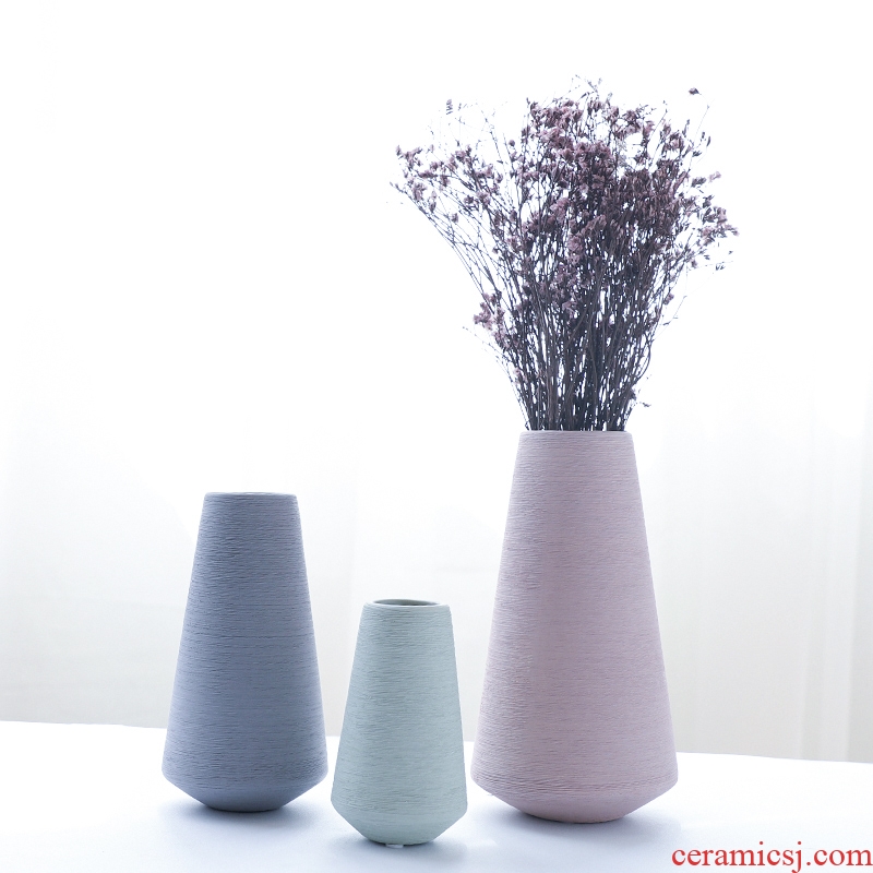 Nan sheng I and contracted ceramic vase simulation flowers, dried flowers, household act the role ofing is tasted furnishing articles mesa adornment handicraft