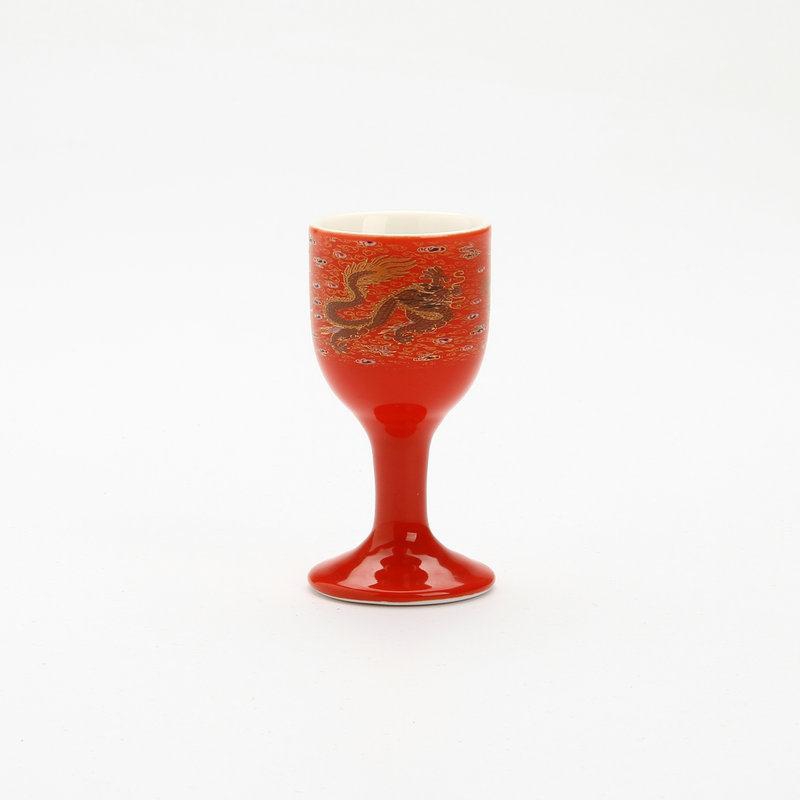 Marriage red wedding festival toasting cup double various word wedlock wine glass ceramic small glass a small handleless wine cup