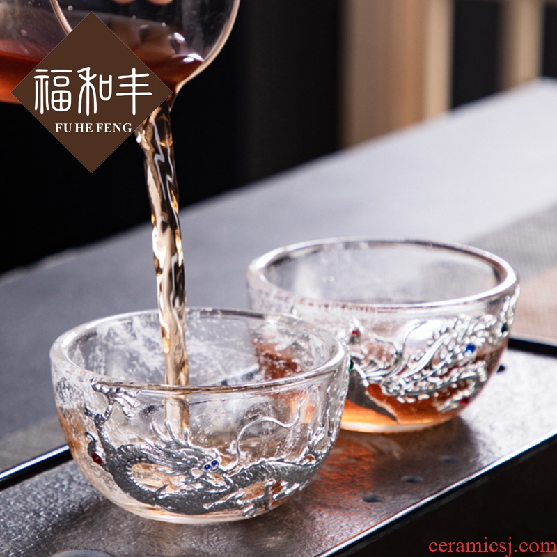 F belong to kung fu crystal cup large individual cup upset sample tea cup ceramic tea set master cup single CPU