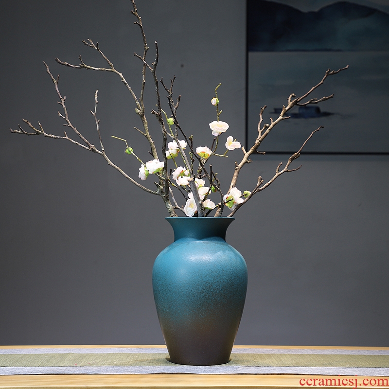 The New Chinese zen ceramic vase dry twigs flowers in the sitting room porch household soft adornment I and contracted furnishing articles
