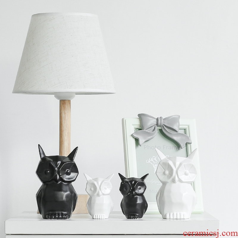 Nan sheng Nordic I and contracted animal ceramic furnishing articles sitting room adornment household act the role ofing is tasted mesa gift owl