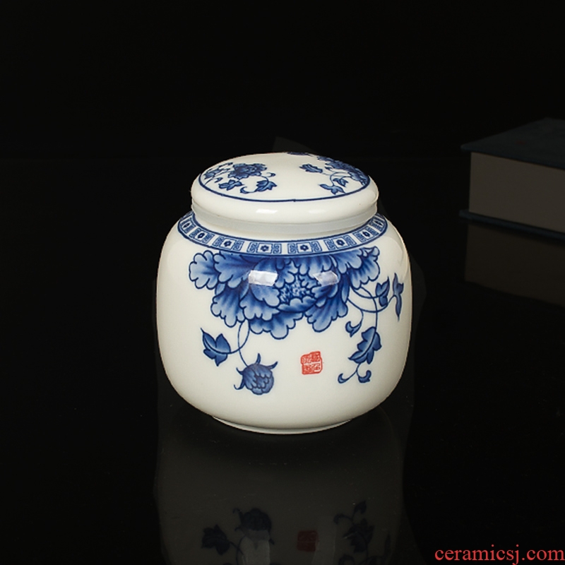 Small pot receives the new Japanese tea storage tanks tanks porcelain ceramic jar of honey paste seal pot