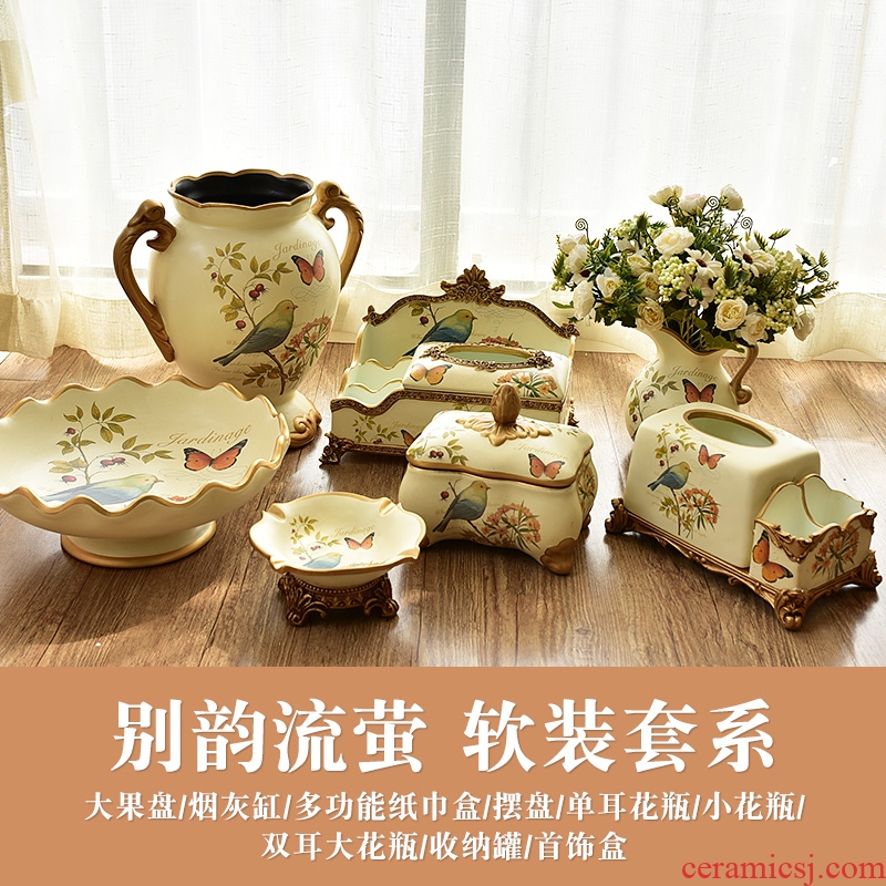 American ceramic restoring ancient ways furnishing articles European example room sitting room of TV ark, wine porch household soft adornment ornament