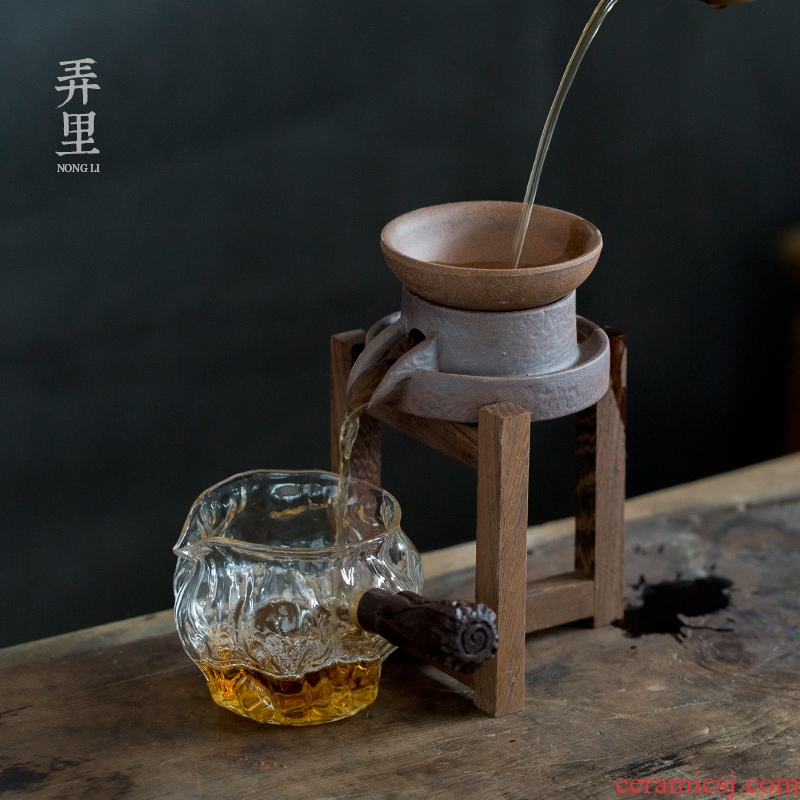Creative coarse pottery) tea strainer screen tea accessories) frame ceramic tea tea tea filter