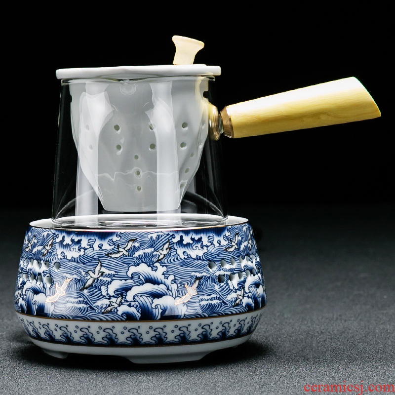 NiuRen ceramic boiling tea is tea stove glass teapot household pu 'er tea, electric TaoLu steaming tea teapot