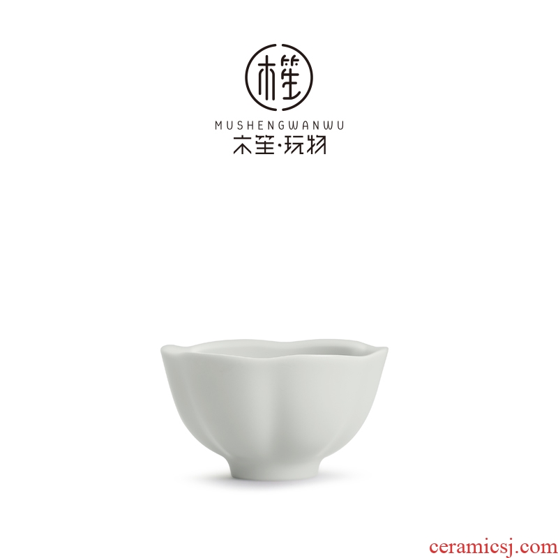 Ceramic small teacup office make tea cup of creative personal single sample tea cup kung fu tea tea set is contracted, I