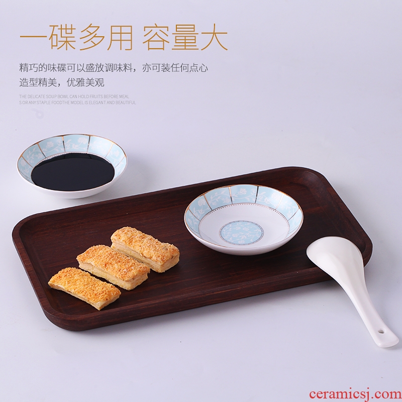 Jingdezhen ceramics ipads porcelain tableware free combination of DIY monogamous small dish seasoning sauce dish of a plate