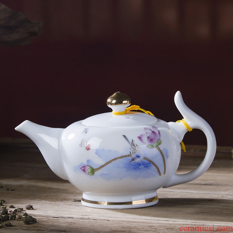 Jingdezhen high white ceramic kung fu tea cups single see personal tea cups little teapot master sample tea cup